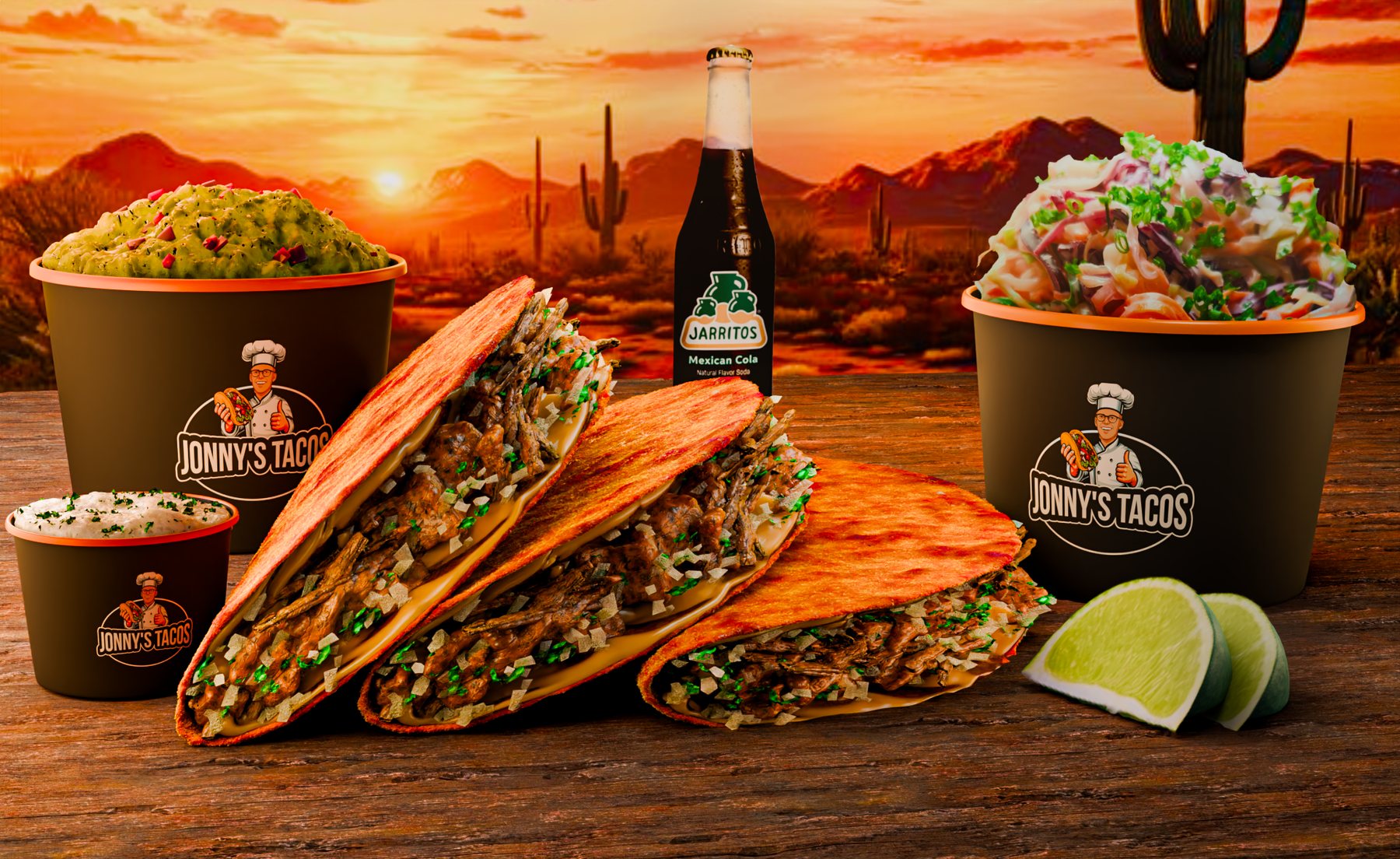 Tacos, Nachos und Dips der Speisekarte von Jonny's Tacos in Butzbach